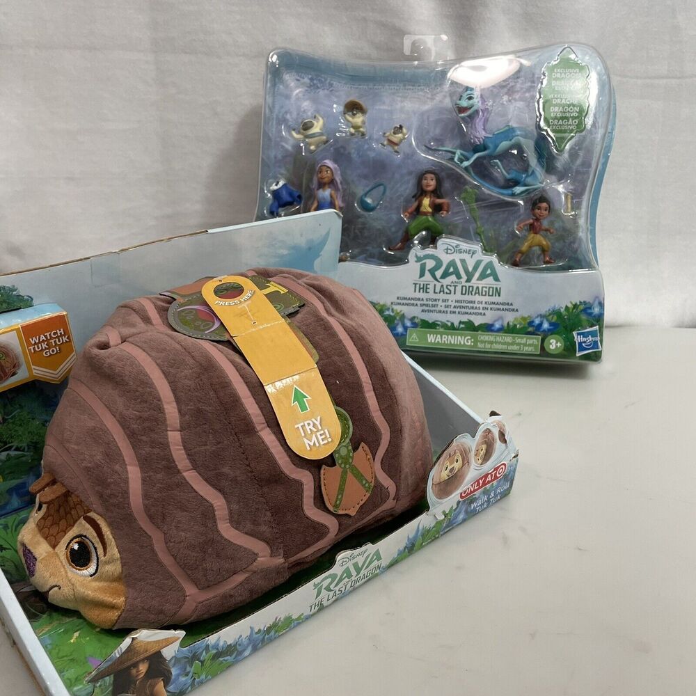 Disney Raya &‎ Last Dragon Walk & Roll Tuk Tuk + Mumandra Story Set Figures